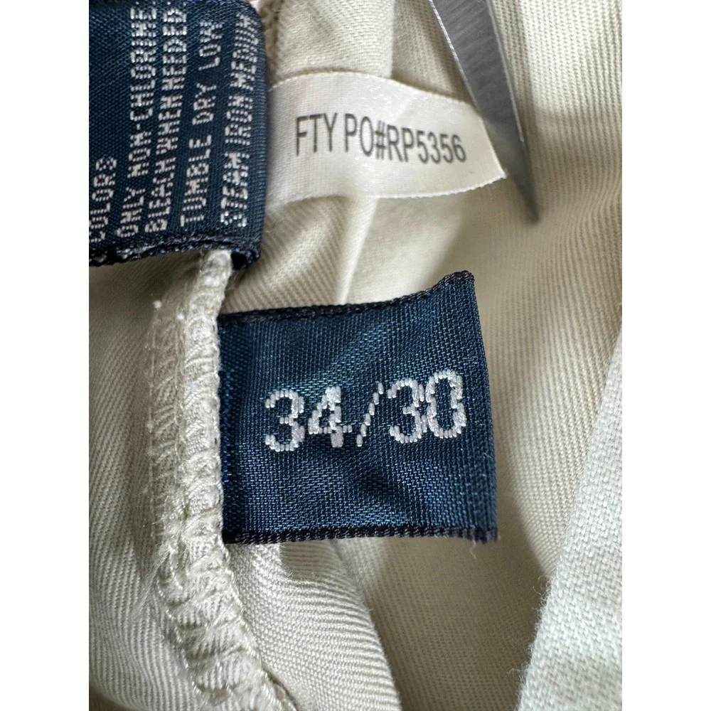 Polo Ralph Lauren Mens Classic Fit Chino Pants Beige Cotton Flat Front‎
